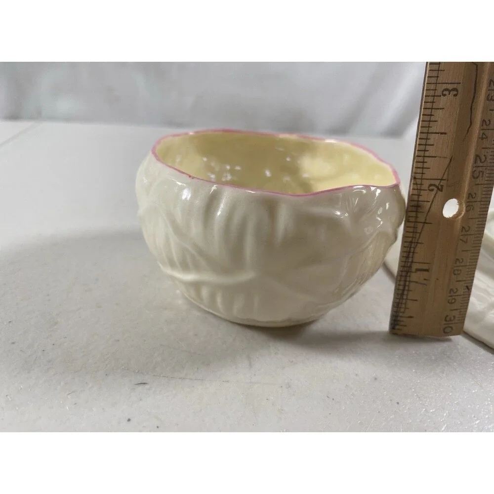 Antique Belleek Black Mark Pink Porcelain Cup & Saucer #770